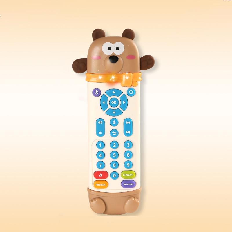 Baby Remote Control Toy Pretend Play with Lights Sounds English Vocabulary Cognitive Development for Toddlers