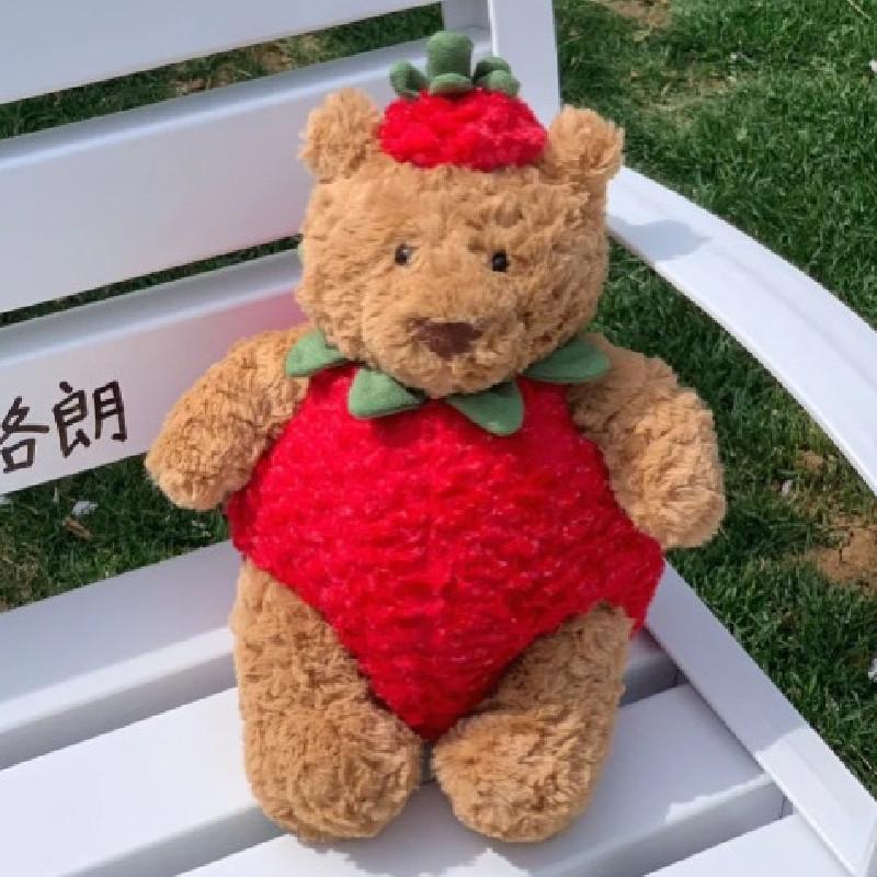 Orso Bartolomeo Peluche Fragola Con Imbottitura in Cotone PP Per Bambini e Collezionisti
