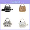 Trendy Girls Shoulder Bag With Stitching Elements And Sequin Finish For Casual Outings