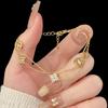 Sweet Star Gold-Plated Zirconia Flower Bracelet - Personalized, Luxurious & Versatile Design