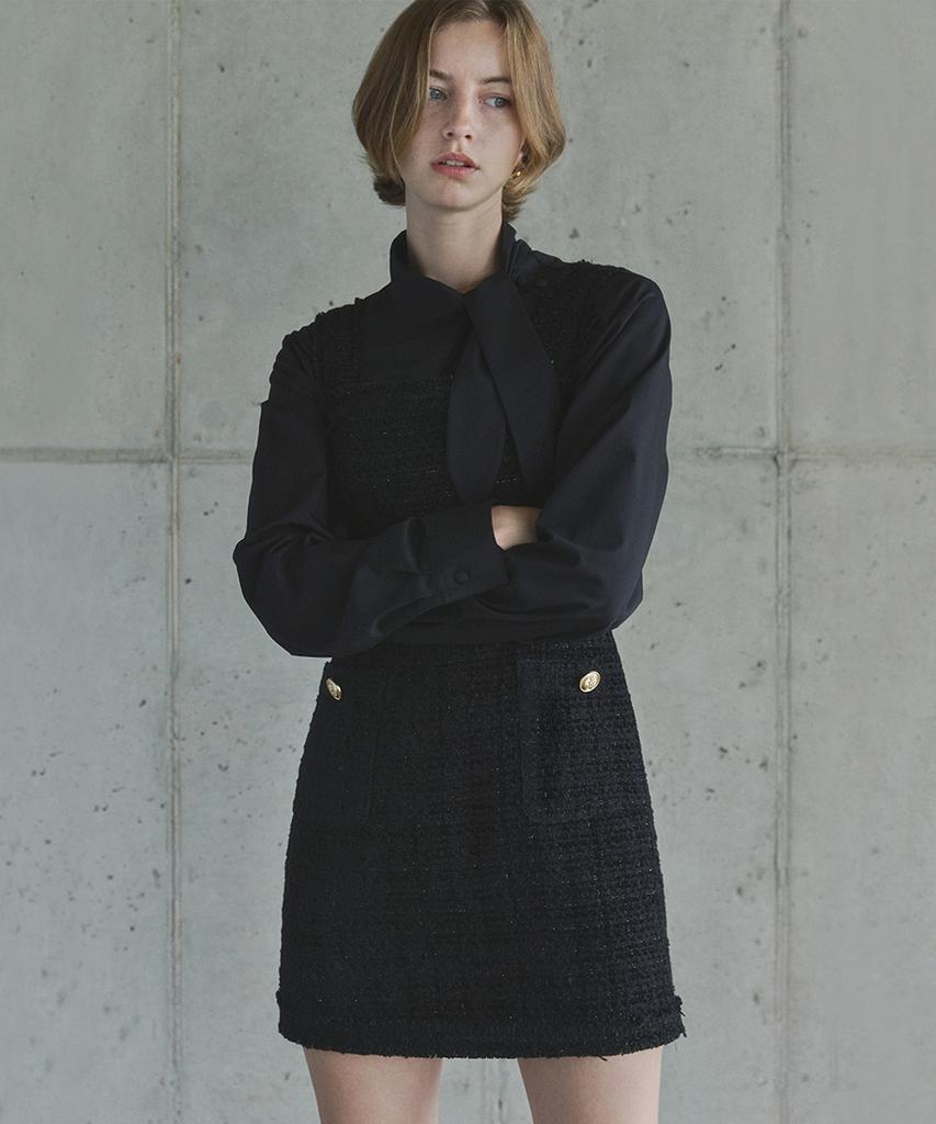 Your Tweed Mini Dress / Black