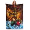1PC Demon Slayers Infinity Castle Sanemi Shinazugawa Art  Winter Blankets for Adults Bedding Home Interior Sofa Knee