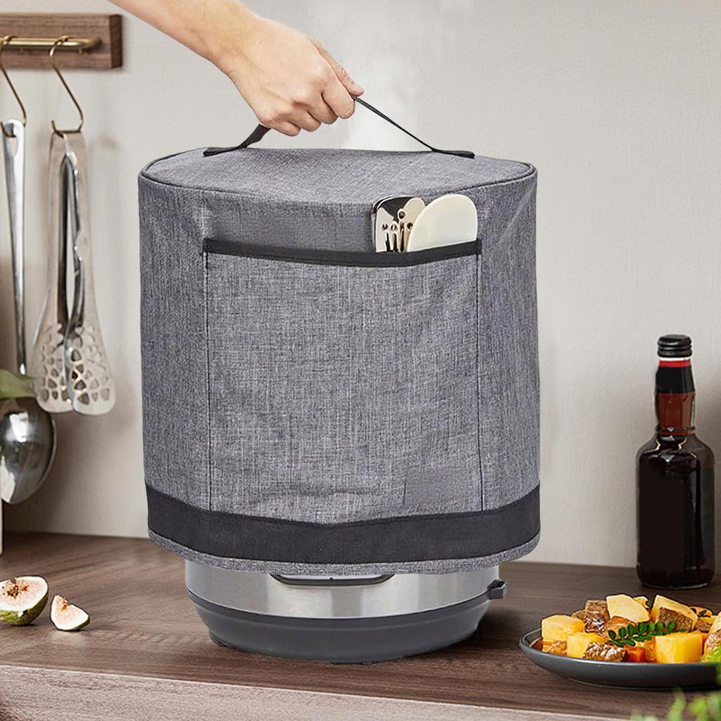 Air Fryer Cover Home Appliance Protective Case Dustproof Thickened Machine Cover With Carrying Handle And Pockets For Kitchen
