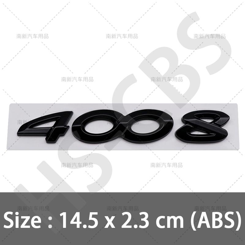SQOB1 ABS 206 207 301 308 Rear Trunk Logo 307 508 3008 2008 4008 5008 Emblem Badge For Peugeot Car Styling Tailgate Emblem Stickers