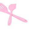 Cooking Spatula Set Silicone Baking Scraper Heat Resistant   Kitchen Utensil(Pink )