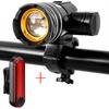 XPAY Rechargeable USB LED Bicycle Headlight and Taillight Set