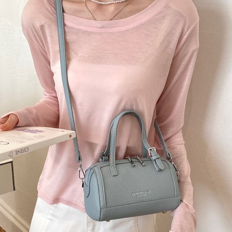 Mini Boston Bag s lychee vzorem Dámská taška přes rameno