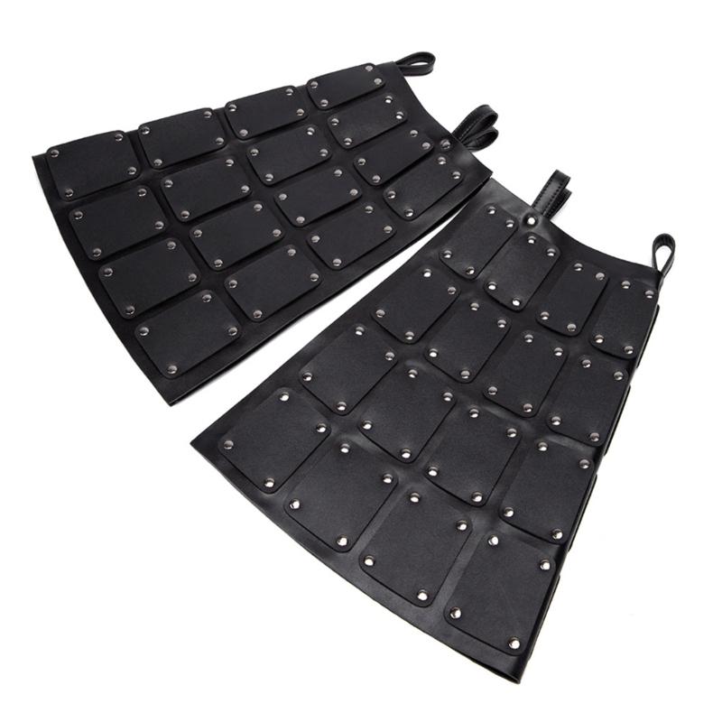 Medieval Faux Leather Waist Armour Double Sides Thigh Armour,Mercenary & Knights Skirt Armour Halloween Cosplay Costume