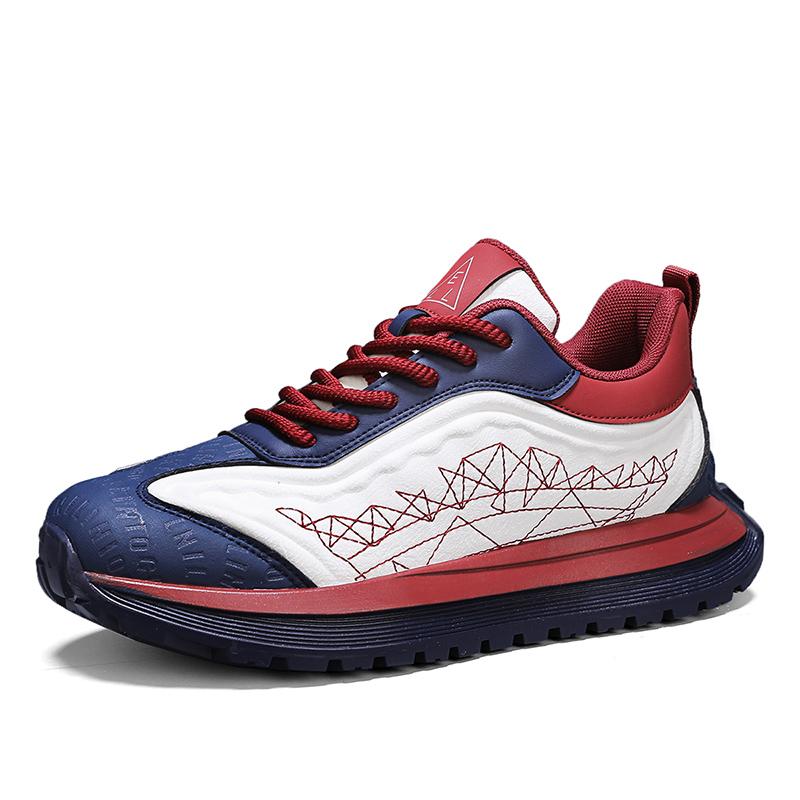 Mens Walking Shoes 2026 New Street Trend Retro Contrasting Color Comfort Lightweight Daily Outdoor Commuting Sports Casual Shoes