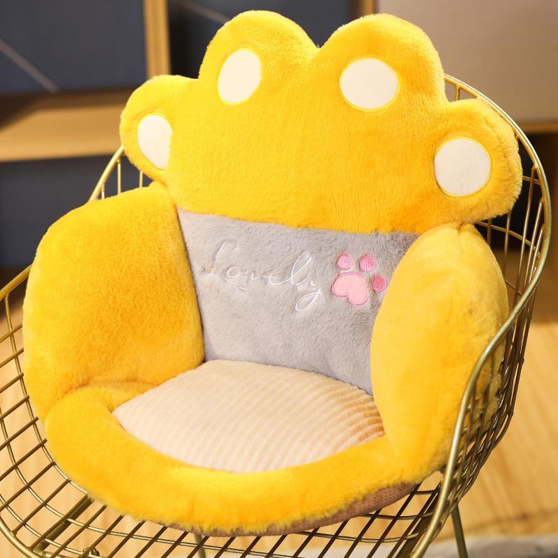 Cat Bear Paw Plush Seat Cushion Indoor Floor Stuffed Sofa Colorful Animal Decor Pillow Thick Stool Butt Office Cushion 2 Size