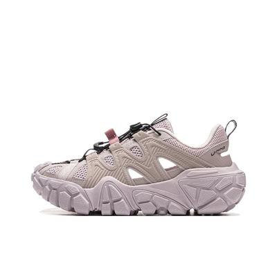 Li Ning Sand Dune Comodo Semplice Versatile Fresco Traspirante Leggero Scarpe da Acqua Scarpe da Donna Rosa Viola AGCV120-3