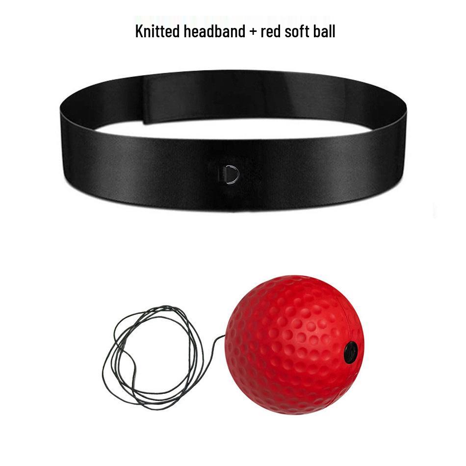 Home Use Head-Mounted Boxing Reaction Ball - Stress Relief & Speed Training Equipment красный