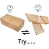 DC-BEAUTIFUL Impossible Puzzle Box 3D Brain Teaser Toy, Original Color Surprise Wooden Magic Box Gift Secret Box for Party Favor Birthday