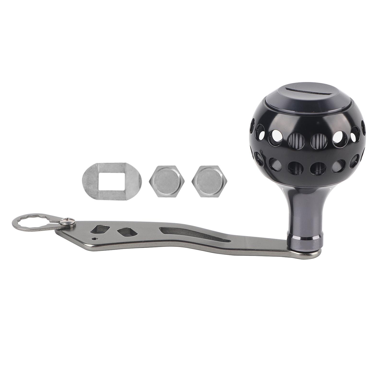 

Round Hole Single Rocker Lowprofile Reel Fishing Reels Conversion Handle with Hole Black