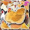 50Pcs Cartoon Chicken Stickers Cute Waterproof Self-adhesive Cute Animal Decals DIY Car Skateboard Laptop Motorcycle Graffiti Stickers