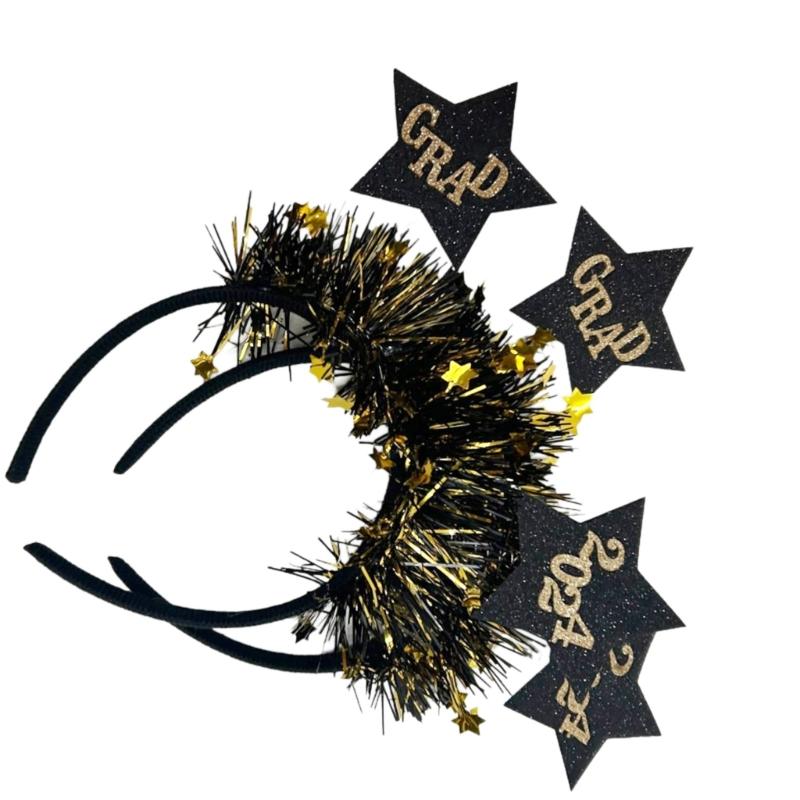 School Student Graduation Hat Mini Headwear Tinsel Headwear Bachelor Hat University Graduation Hat Hair Hoop