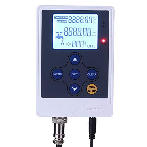 

LCD Display Water Flow Control Meter Liquid Flow Volume Counter Flowmeter Quantitative Controller Liter/Gallon LPM/GPM for Drip Irrigation System Beer