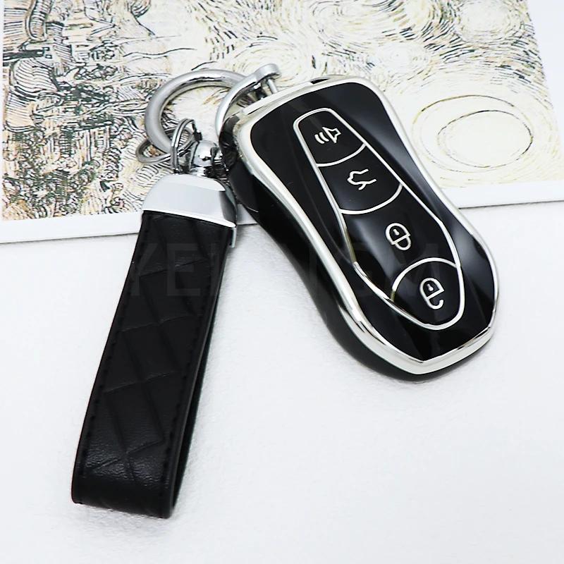 Tpu Car Key Case Cover Protector Fob For Geely Atlas Pro Boyue Tugella Azkarra Fy11 Emgrand Gs X6 Suv Ec7 Keychain Accessories