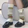 Winter Snow Boot Sock Leg Warmers Women Thermal Knit Leggings JK Uniform Cable Stitch Mid Calf Stacked Socks Y2K Style