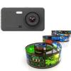 4-inch Dashcam, IPS HD 1080P Car DVR, Dual Front and Rear Cameras, Supports Reversing Camera Function.