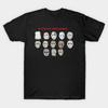 Men Black Print T-shirt The 13 Faces Of Jason Voorhees No-Cut Transfer Paper Print Cotton Tshirt