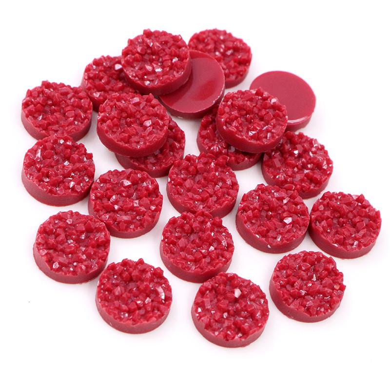Neue, farbenfrohe 8/10/12 mm große, flache Naturharz-Cabochons (40 Stück) für Armbänder, Ohrringe und DIY-Schmuckherstellung