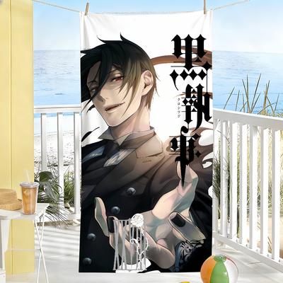 Adventure Anime B-Black B-Butler Towel Drying Bath Towel Applicable To Light Swimming Camping Yoga Beach Out