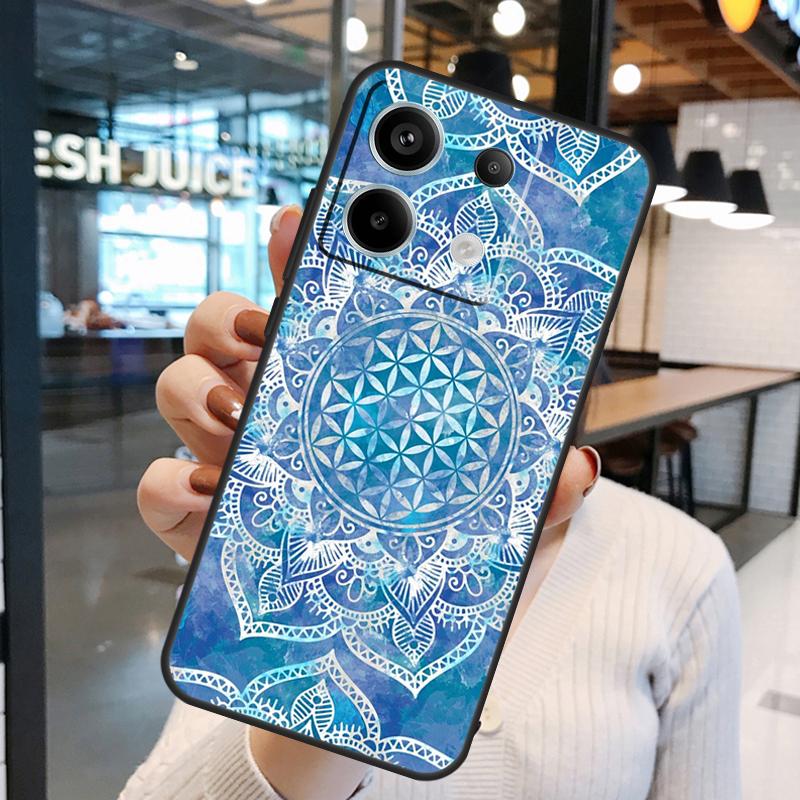 Flower Of Life In Lotus Pastel Case For Xiaomi Redmi Note 14 Pro 10 11 12 13 15 Pro Plus Redmi 15C 14C 10C 12C 13C 15 Cover