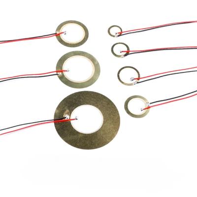 20PCS Piezoelectric Ceramic Wafer Plates Wire - Diameter 12/15/18/20/27/30/35/50MM Copper Buzzer Loudspeaker for Audio Systems