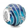 Copper Metal Blue Series Moon Plane Space Series Glass Bead Components Clip Charm Bead Component Compatible With Authentic Original Bracelet High