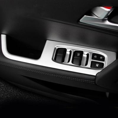 Dla Hyundai Ix25 Creta Chromowana Wewnętrzna Osłona Podłokietnika Drzwi Osłona Przycisku Szyby Dekoracja Panelu Sterowania Akcesoria Samochodowe 2015-2019