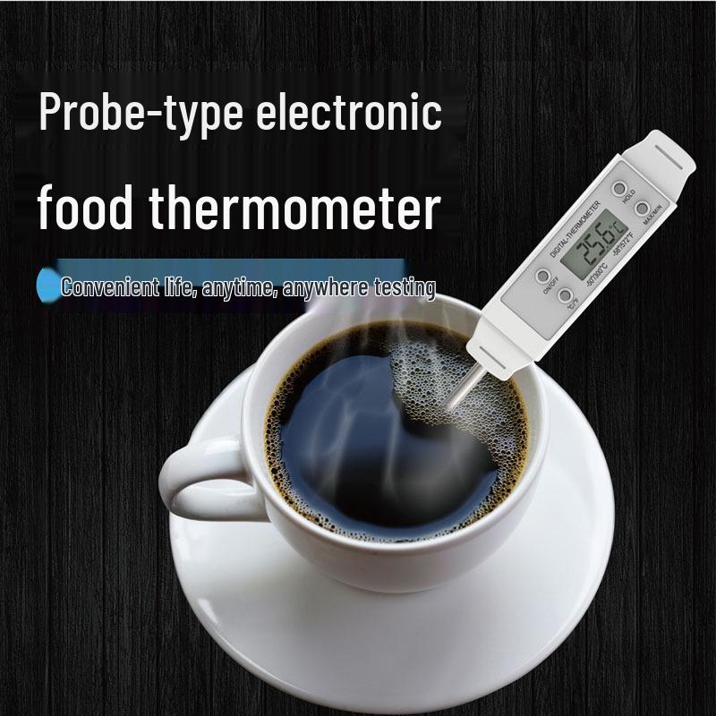 Digital Coffee & Milk Thermometer - Home Cafe Temperature Sensor for Pour-over & Baby Formula