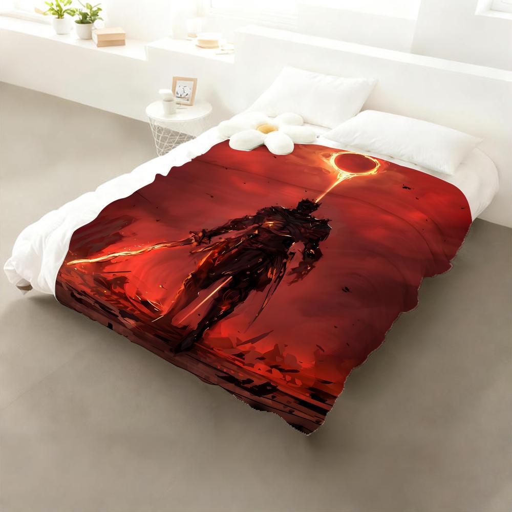 

Classic Game Dark Souls 2 3 Throw Cozy Soft Flannel Throw Lightweight Skin-Friendly For Sofa Bed Office & Travel 75cmx90cm