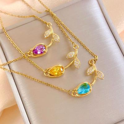 Summer Tulip Flower Necklace for Women - Versatile and Sophisticated Accessory with High Style