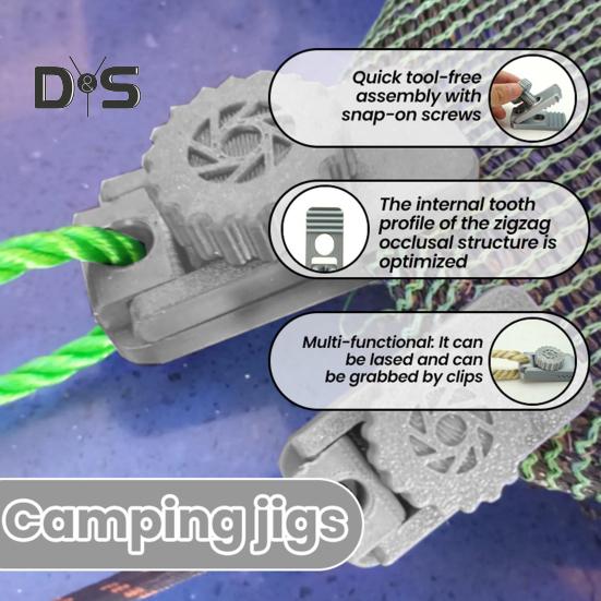 1/2/3/4Pcs Camping Rope Clamp Tarp Clip Heavy Duty Lock Grip Camping Tent Fastener Holder Canopy Awning Shade Cover Clamp