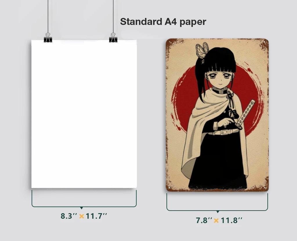 Japan Retro Anime Demon Slayer My Hero Academia Jujutsu Kaisen Metal Tin Sign Plaque Wall Art Home Kids Room Decorative Plates