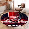 Custom Name Arsenal Football Club Printed Round Rug Carpet Chair Rug Area Rug Entryway Doormats,for Office Chair Living Room Bedroom Kitchen Room.
