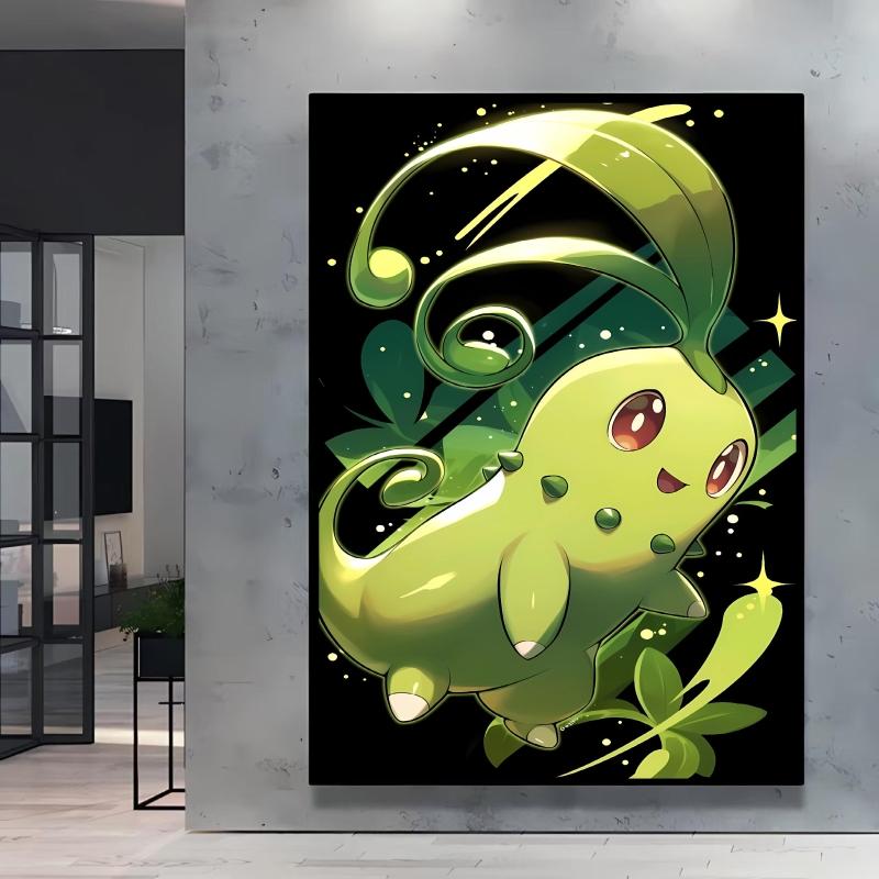 Japanese Anime Canvas Paintings  Pikachu Poster Cartoon Character Picture Bright and Clear Colors High Quality Home Decor
