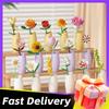 Christmas Advent Calendar Flower Bouquet Building Blocks Xmas Countdown Calendar Birthday Holiday Gift Valentine's Day Rose Set