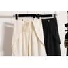 DIMANAF 2026 Pantalones de Verano para Mujer Tallas Grandes Cintura Elástica Oversize Moda Casual Larga Negro Liso