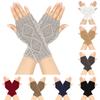 Knitted Crochet Fingerless Gloves Soft Warm Knit Mittens Fashion Typing Gloves  Cold Weather