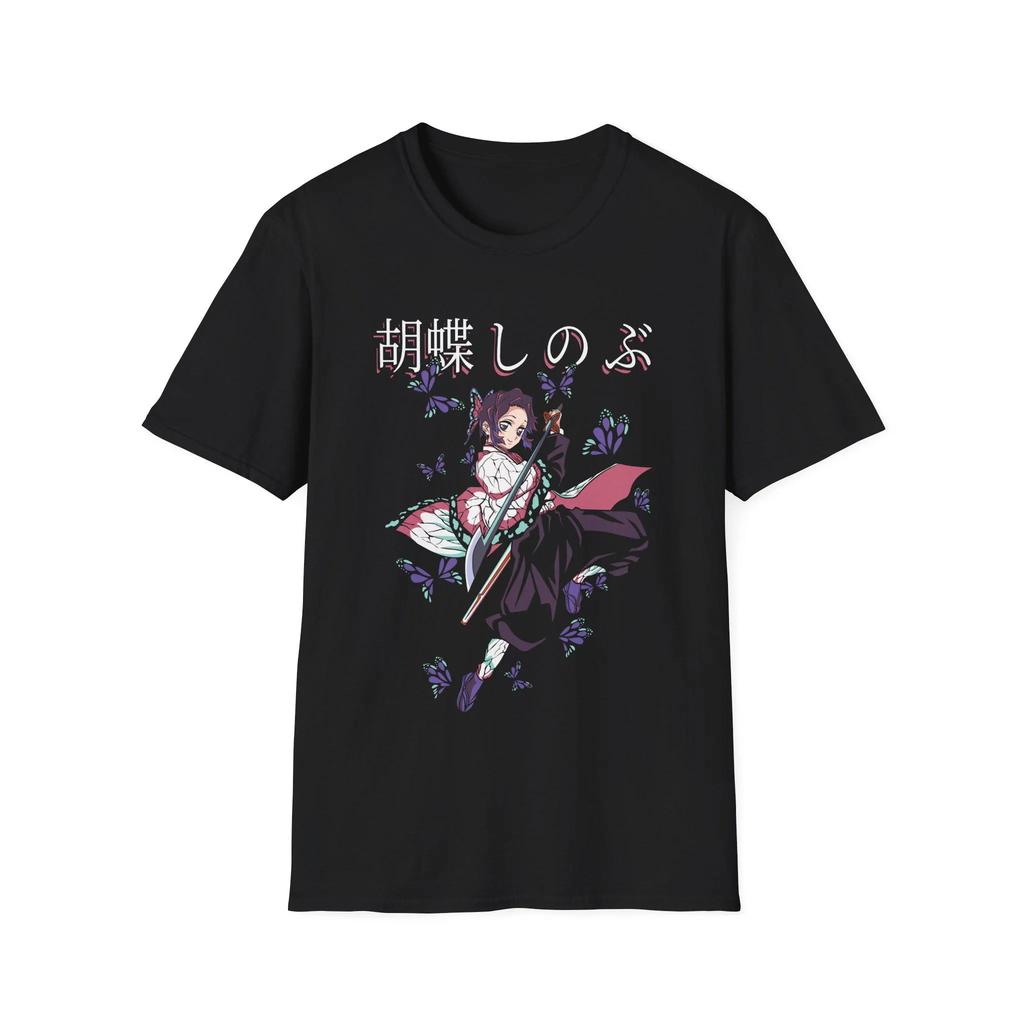 Anime Shinobu Kocho Character Japanese Unisexga TShirt Butterfly Samurai Design Shirt 2026 New Cotton Summer Unisex and Women Tshirt