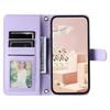 iPhone 16 Pro Rhombus Crossbody Leather Flip Case, Purple