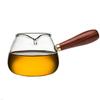 350ML High Borosilicate Glass Tea Dispenser Creative Fair Cup Eagle Mouth Side Wood Handle Heat-resistant Kung Fu Tea Set Teapot