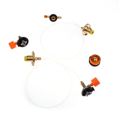 Adaptador de recarga de gas para estufa de camping, adaptador de válvula de inflado para cilindro exterior, conector para tanque de gas, accesorio para barbacoa de camping