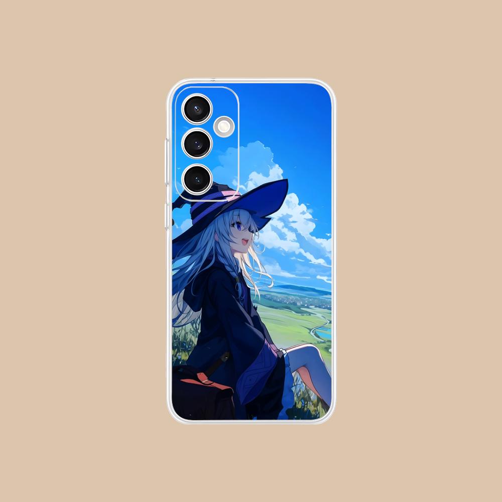 Wandering Witch Elaina Clear Mobile Phone Case for Samsung Galaxy S25 S24 S23 S22 S21Plus FE Ultra Colorful Cover