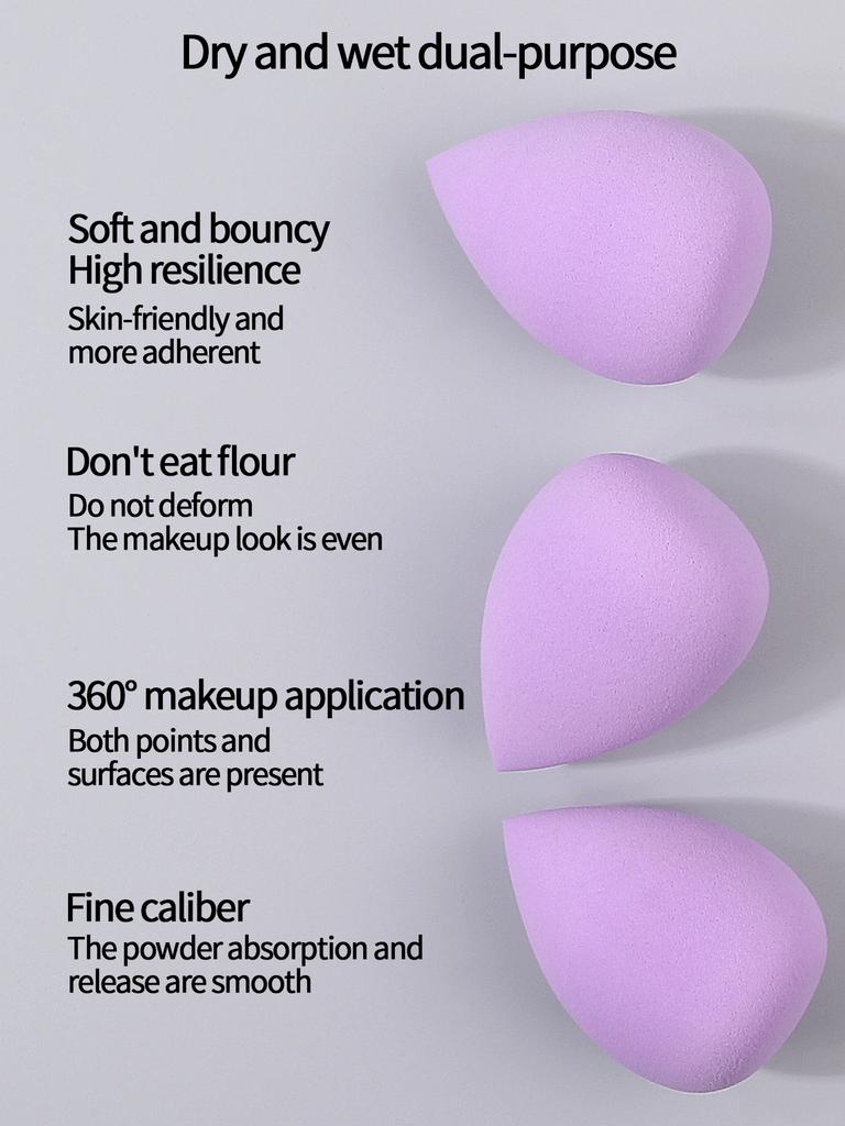 2-100PCS Clove purple Makeup Egg Dry and wet dual-purpose sponge egg Foundation and concealer special makeup powder puff