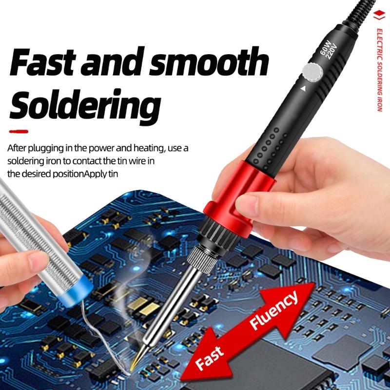 Precise SL104 Soldering Iron Set Welding Tool Adjust Temperature 200-450℃ Fast Heating Fine Soldering Crafting Tool