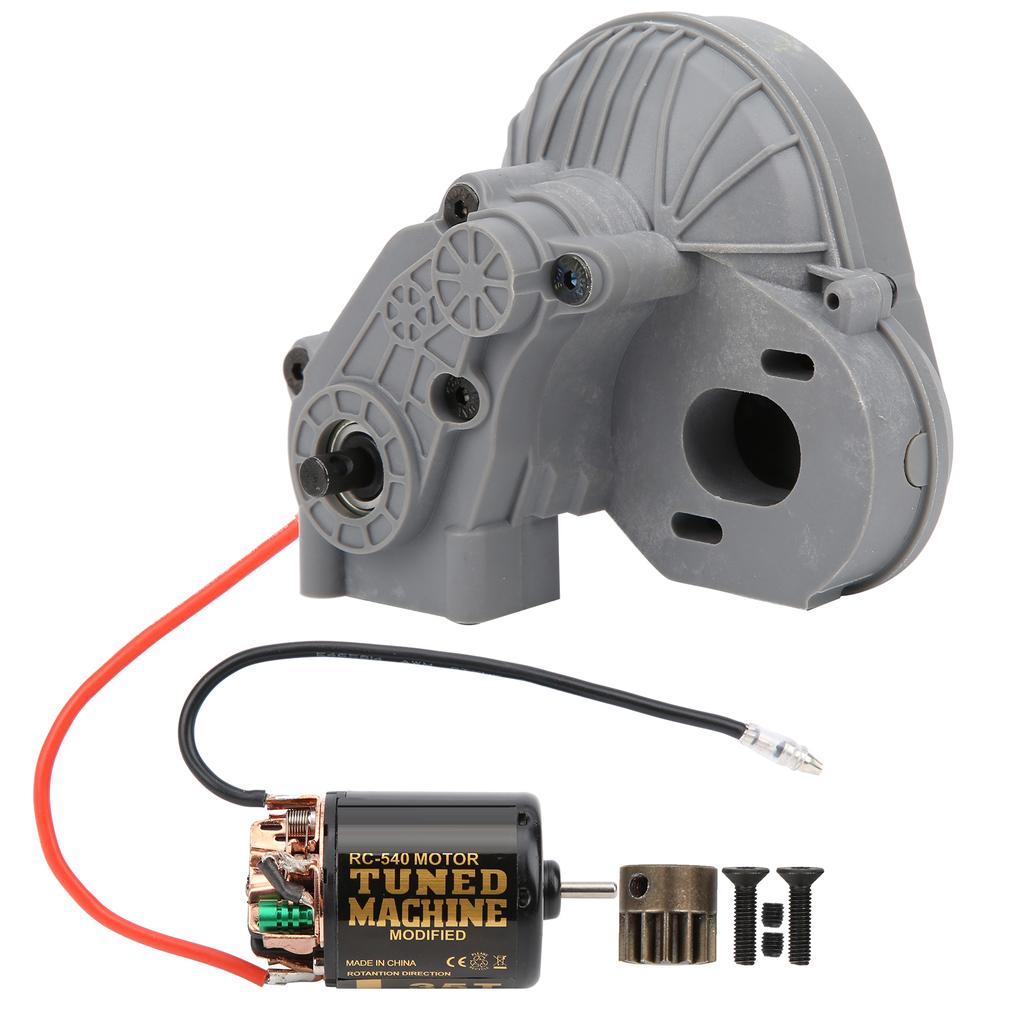 Gearbox with 35T External Carbon Brush 540 Brushed Motor for Axial SCX10 SCX10 II 90046gray