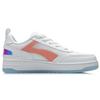 Li Ning NO.258 Slip Resistant Abrasion Resistant Low Top Skateboard Shoes Women's White Orange AGCR202-1